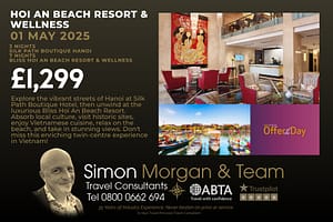 3 nights Silk Path Boutique Hanoi 7 nights Bliss Hoi An Beach Resort & Wellness