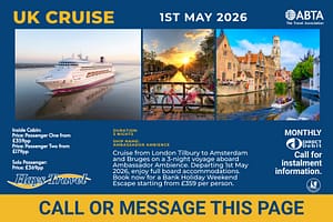 Duration: 3 Nights Ship Name: Ambassador Ambience